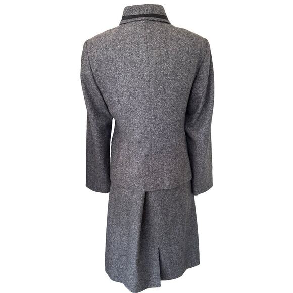 Pendleton Wool Skirt Sport Jacket Suit Size 10 Grey Professional - Picture 4 of 7